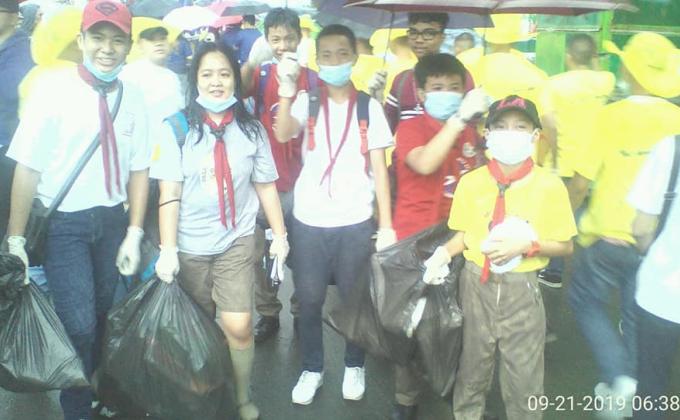 Pasay Council Scouts participates in the International Coastal Cleanup 2019