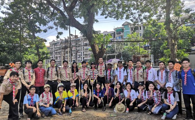 Myanmar Scouts take part in 30th Campaign of Clean Yangon