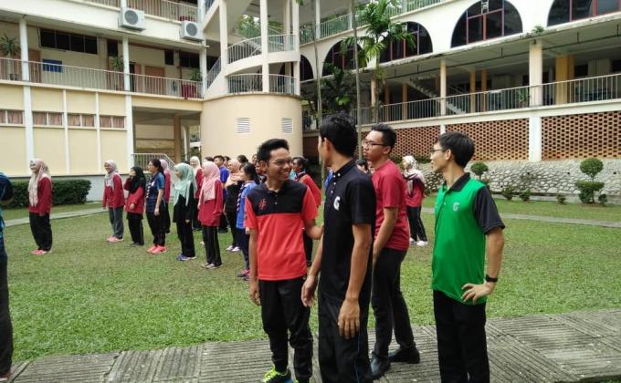 Rehearsal for scout assembly on 11/7