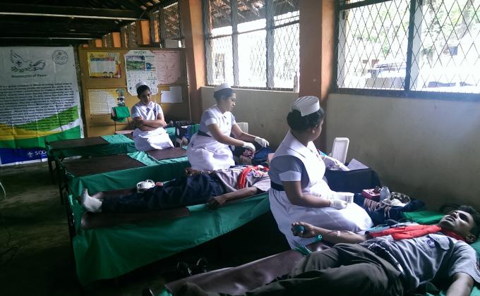 Island Rovers organize blood donation campaign in Rathmalana, Sri Lanka.