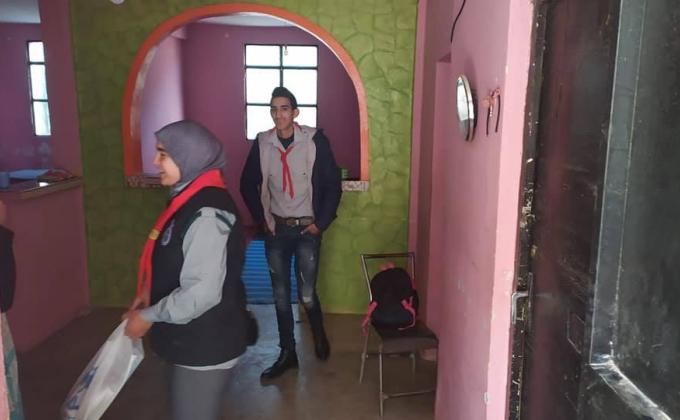 helping a family who lost their house because of burning  