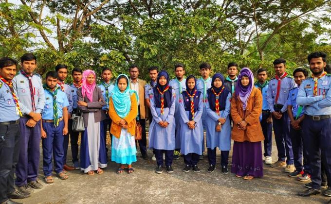 Monthly Senior rover mate meeting of Bangladesh Scouts, Sherpur District Rover.