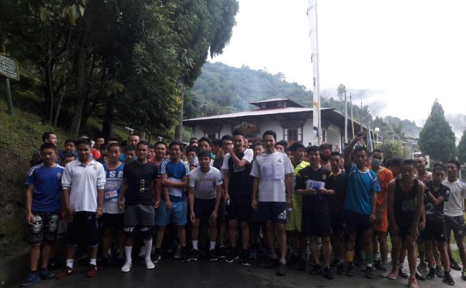 Organized marathon run for health