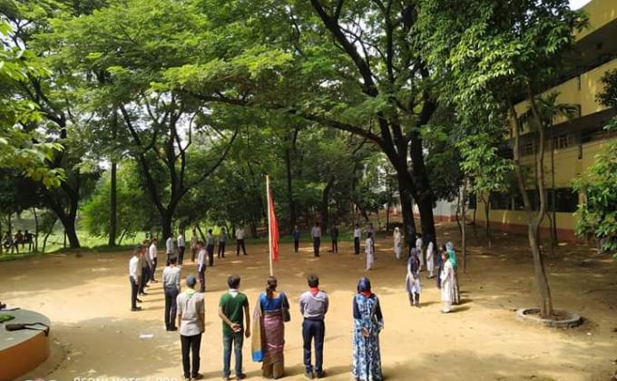 সাপ্তাহিক ক্রু মিটিং সরকারি বাঙলা কলেজ রোভার স্কাউট গ্রুপ