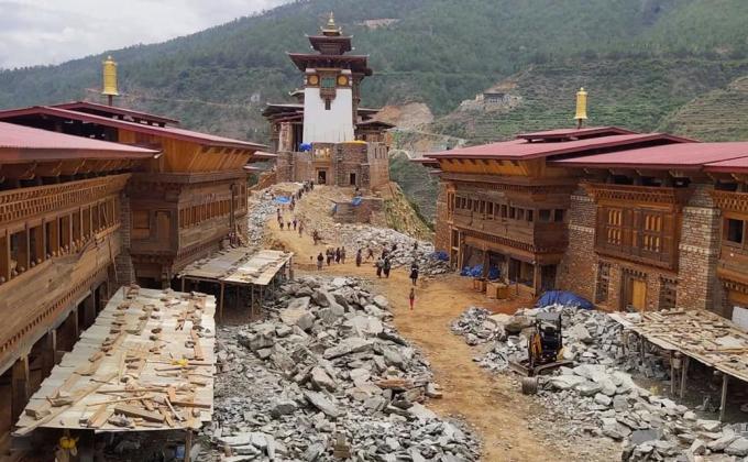Community Service at Dzong Construction at Wangdue