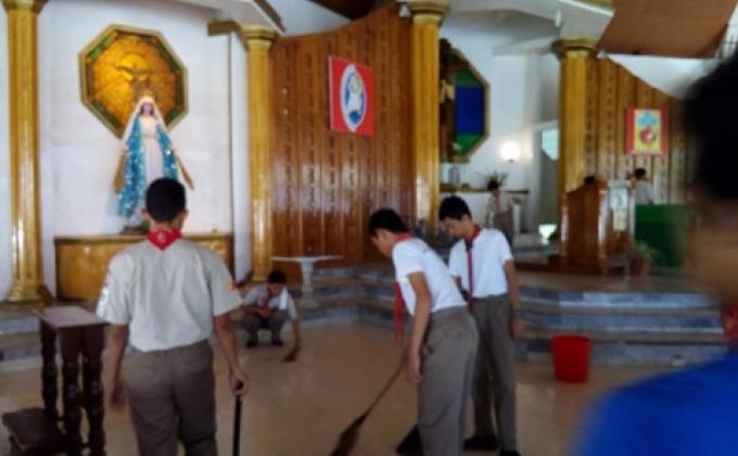 Community service at the UEP church