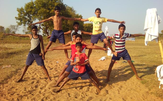 physical display practice at troop meeting