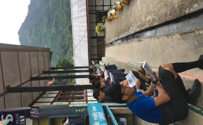 Circle of ripples open library in Remote school