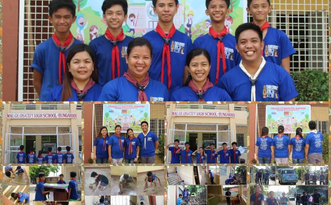 Bungahan Senior Scouts actively participated in Brigada Eskwela 2016