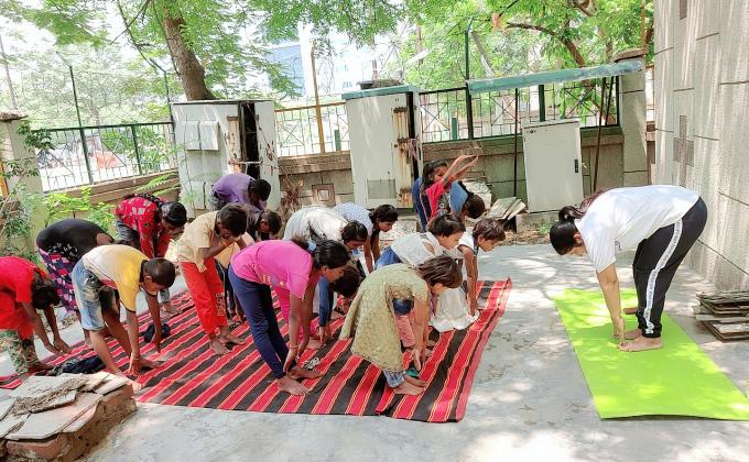 7th international yoga day with kids  
