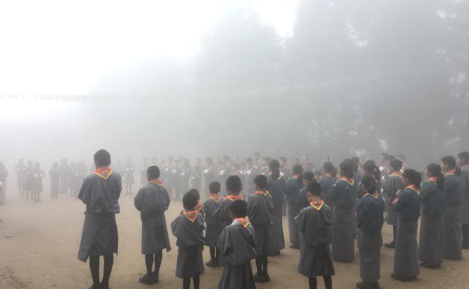 Mopping new boys hostel and preparation of literary festival 