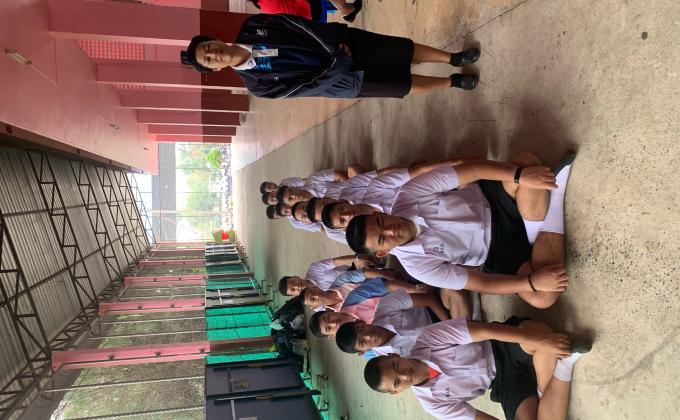 จิตอาสาฝ่ายพิธีสงฆ์กิจกรรมเติมบุญส่งท้ายปีเก่า