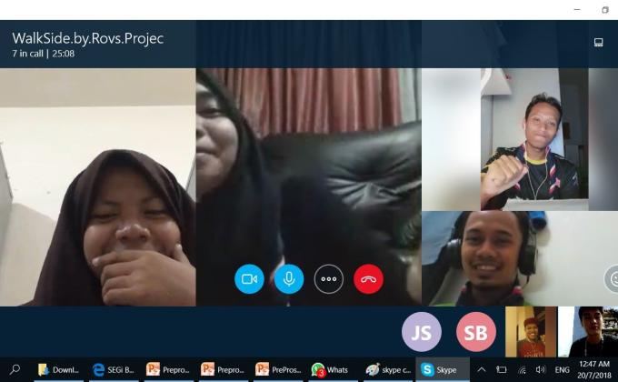 [WalkSide by Rovs Project: Update 6] Skype meeting, connect all of us together! 