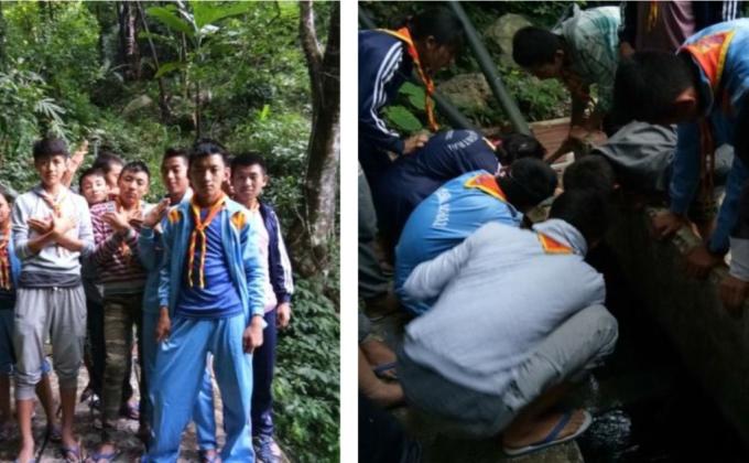 Cleaning water source