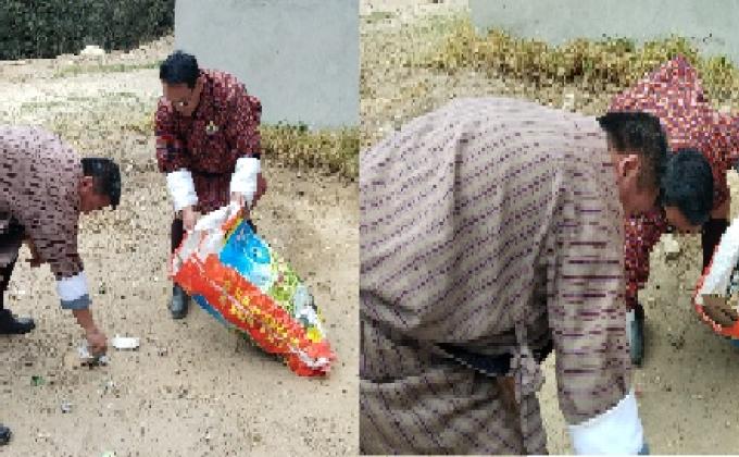 Cleaning trash