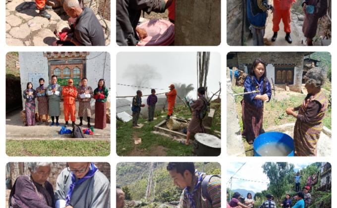 awareness on COVID 19 and distribution of Vitamins. 