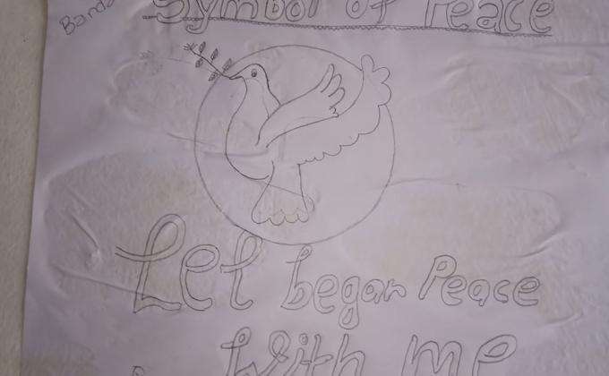 Drawing on the theme peace