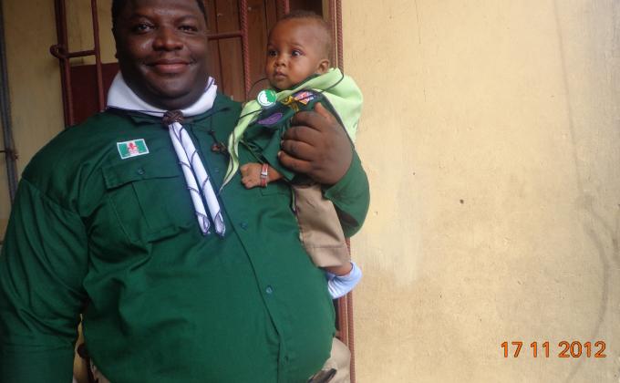 YOUNGEST SCOUT BOY OF THE SCOUT ASSOCIATION OF NIGERIA WORKING TOWARDS TOMORROW'S PEACE IN NIGERIA