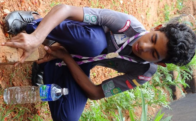 36 hours Service project of Garden Making by 181st Irinjalakuda Scout group,Kerala