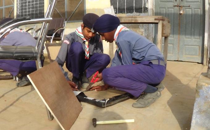 Basant Celebration by scouts service of school chairs