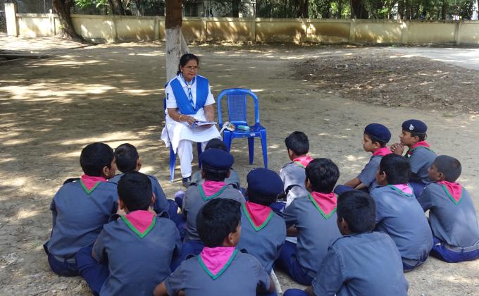 Annual School Scout & Guide Camp - Sessions covering Pravesh syllabi 