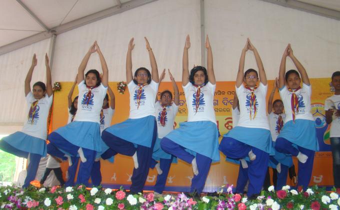 International YOGA DAY observed by ODISHA STATE BHARAT SCOUTS AND GUIDES.