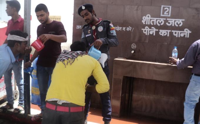 स्काउट गाइड की जल सेवा सम्पन्न 