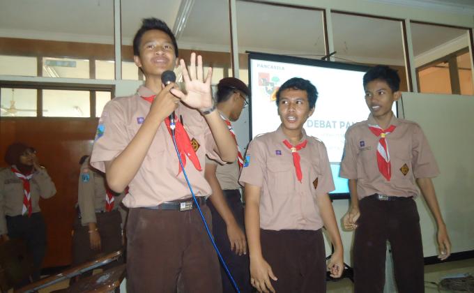 educational leadership at scout camp of Surabaya Indonesia