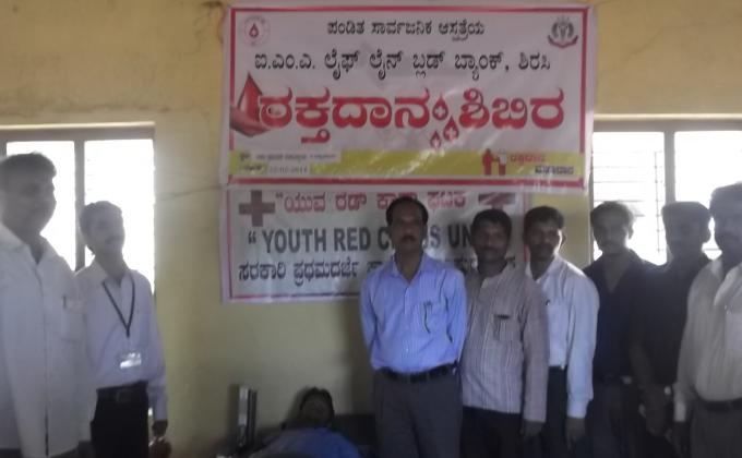 blood donation camp @ siddapur