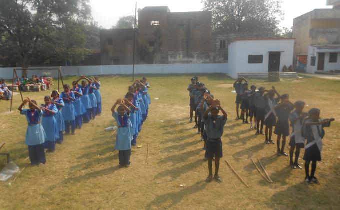 Three Days Camp For Scouts and Guides, Upper Primary School Haliyapur, Baldirai, Sultanpur, Uttar Pradesh, INDIA
