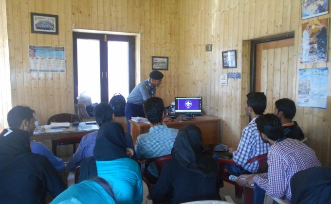 Introduction about the Messenger of Peace for the Scout Masters and Guide Captains at State Headquarters Srinagar(J&K)