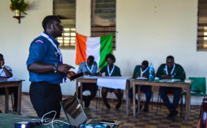 Séminaire de formation organisé par les Eclaireuses et Eclaireurs Unionistes de Côte d'Ivoire sur le programme "DIALOGUE POUR LA PAIX"