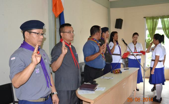 INVESTITURE OF RANGERS,ROVERS AND RELEASE OF DIST.SCOUTS AND GUIDES TELEPHONE DIRECTORY