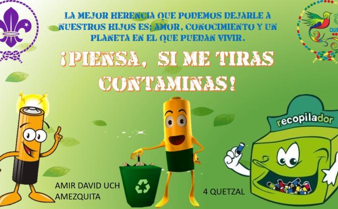 Manejo de residuos: Pilas. Responsable: Amir David Uch Amezquita