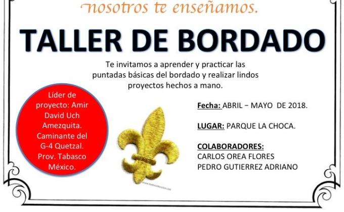 Taller de bordado scout 
