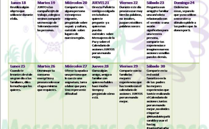 Día Internacional de la Paz Mundo Mejor Risaralda