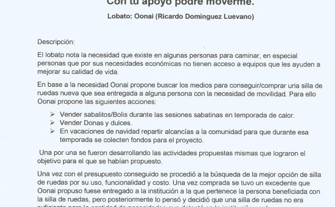 CON TU APOYO PODRÉ MOVERME