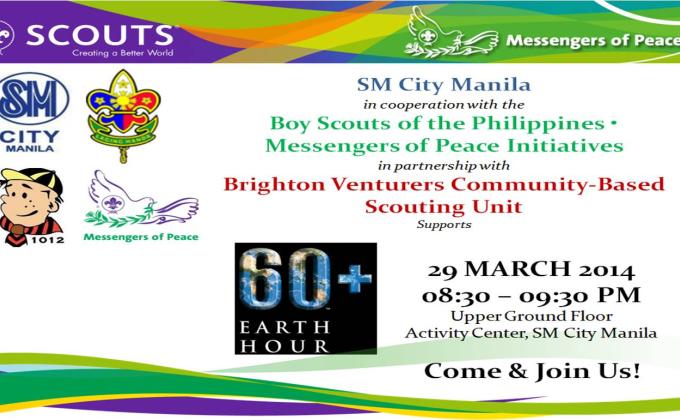 Brighton Scouts Messengers of Peace Supports 2014 Earth Hour