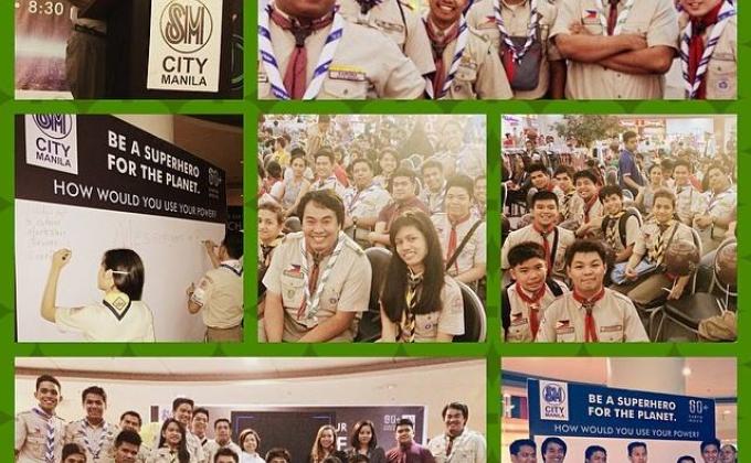 Brighton Venturer Scouts supported SM Manila's Earth Hour Program