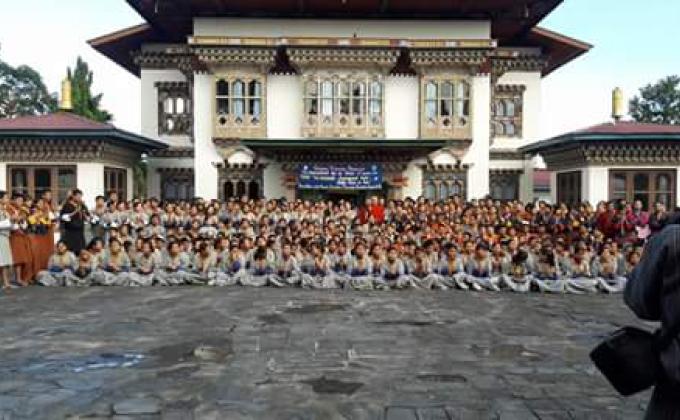 Celebrating the International Day of Peace.  PEACE STARTS WITH US. Illuminating of thousand butter lamps for the social welfare and well-being of people for peace.