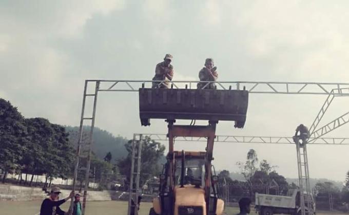 Preparation for our Gyelsay's Birth Anniversary. 5th February 