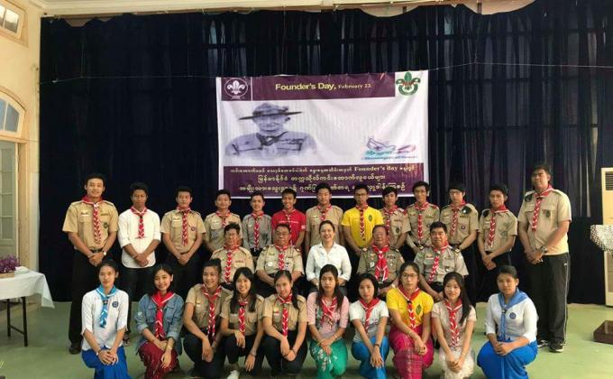 Myanmar's Scout Blood Donation (1st time)- Founder's Day activity (Feb 22)