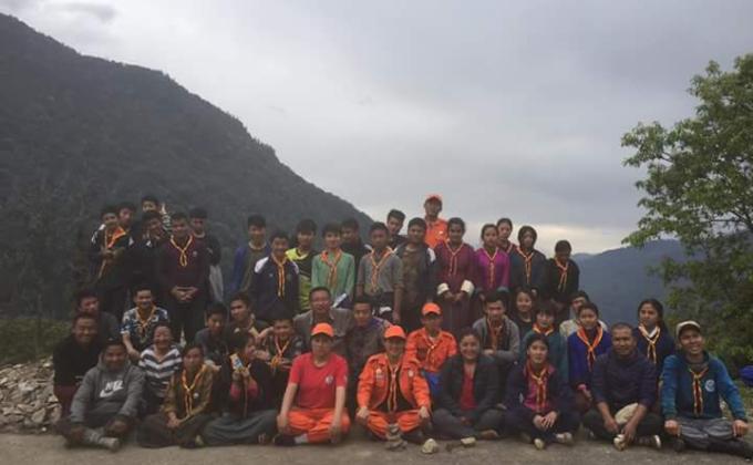 Scouts volunteer in community service