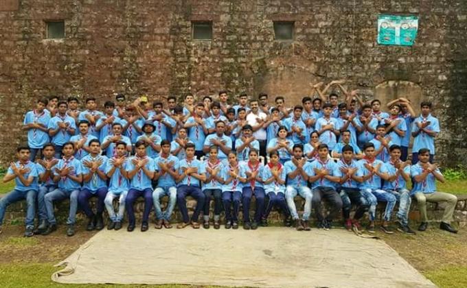 राज्य स्तरीय साहसिक शिविर में एक दिवसीय स्वच्छता सेवा दी गई 