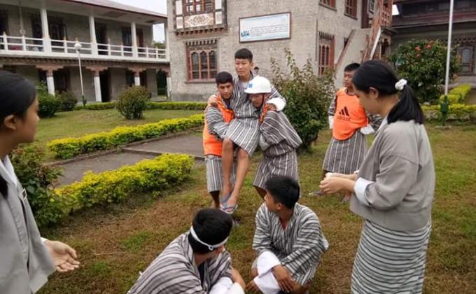 Mock drill on earth quake