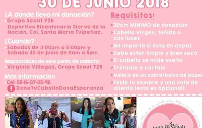 Dona tu cabello Dona Esperanza ECATEPEC 2018