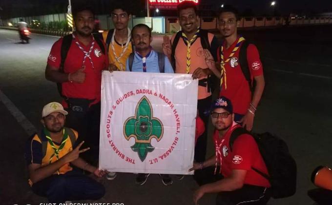 OVER NIGHT SURVIVAL HIKE PROJECT OF DNH BHARAT SCOUTS AND GUIDES ,DNH ROVER CREW