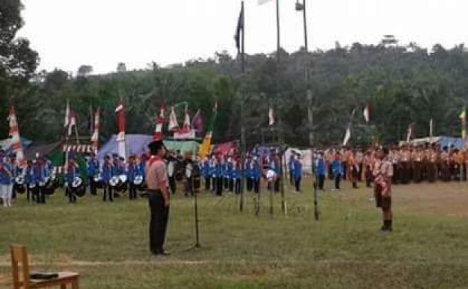 kemah hari pramuka ke 55 tahun 2016 kwarran ledo