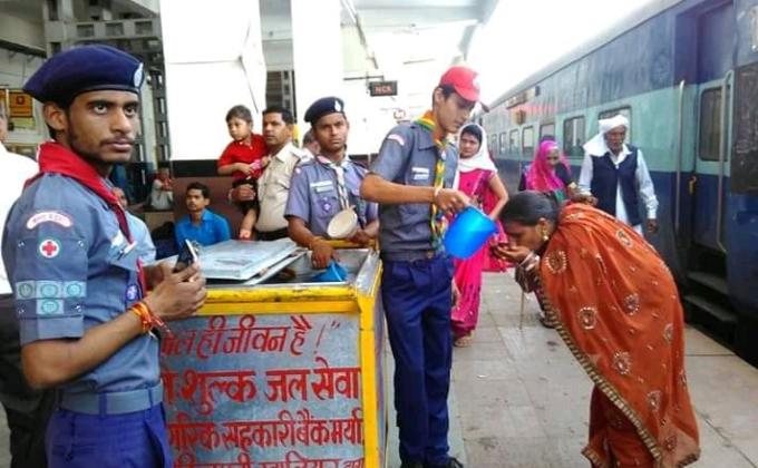 Water service on railway station