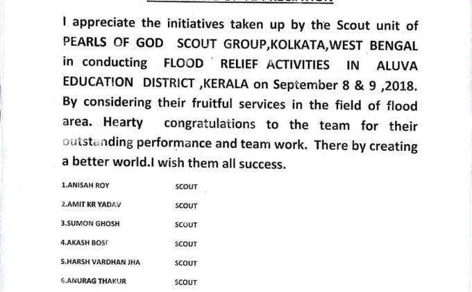 Kerala flood relief service.